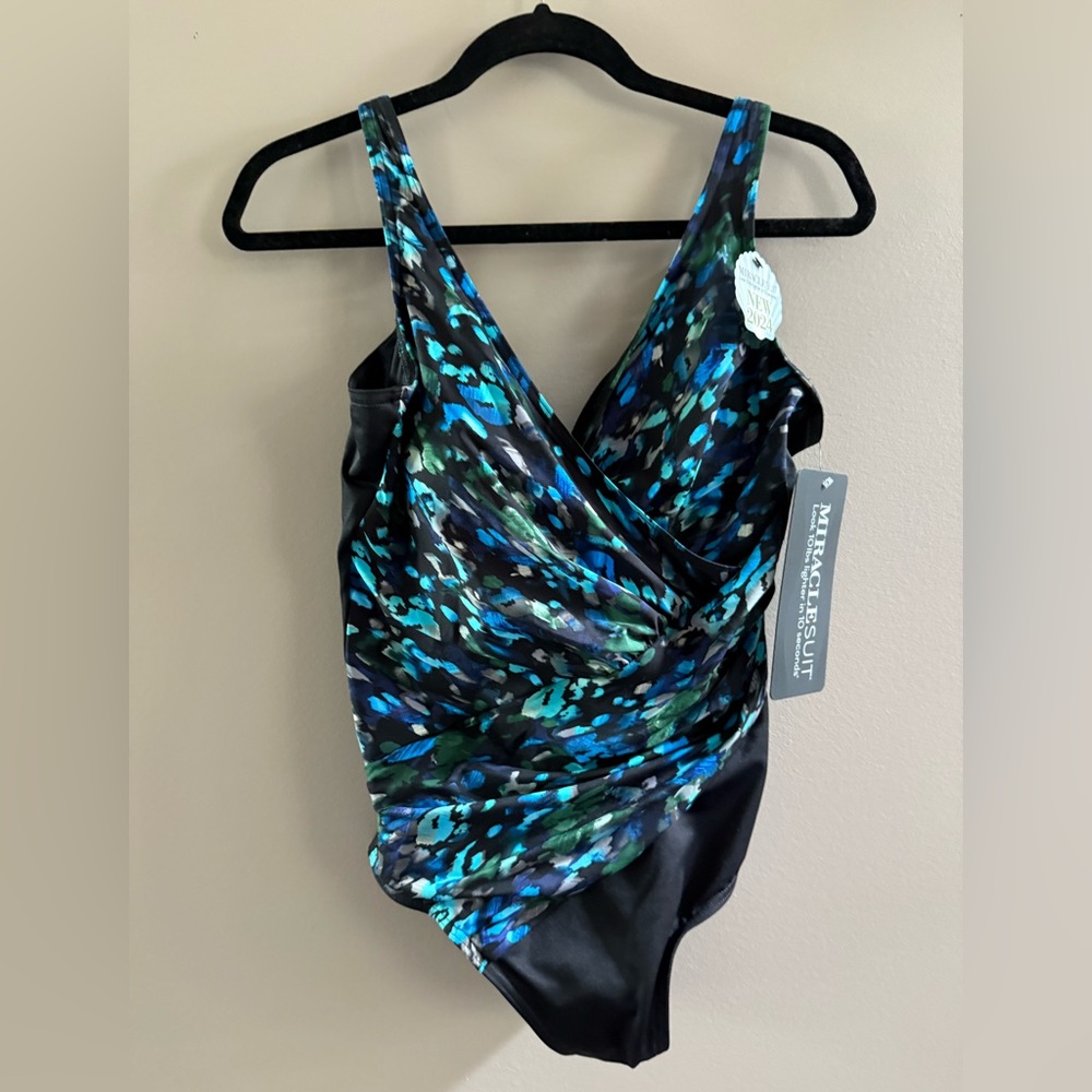 Miraclesuit Vibrant Blue and Black Swimwear